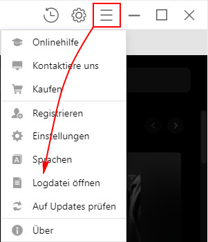 Logdateien öffnen