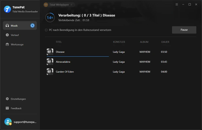 Musik-Download von TIDAL