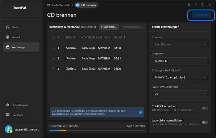 CD brennen