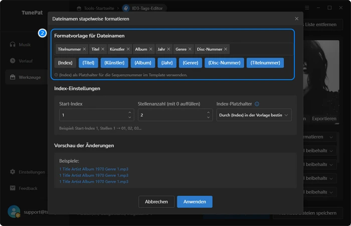 ID3-Tag-Editor - Schritt 2