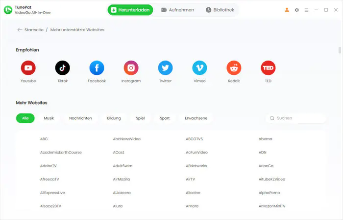 Mehr Websites