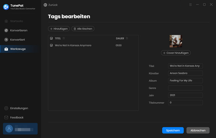 ID3-Tags-Editor von TunePat YouTube Music Converter