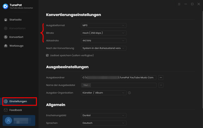 Einstellungen