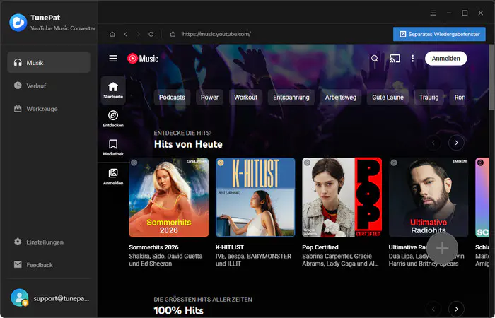 TunePat YouTube Music Converter starten
