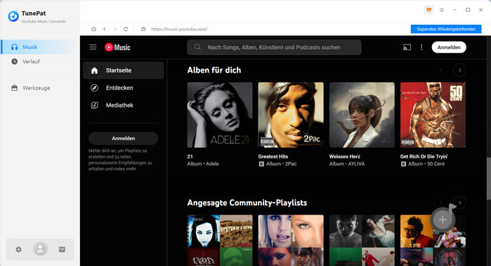 YT MP3 Downloader TunePat YouTube Music Converter